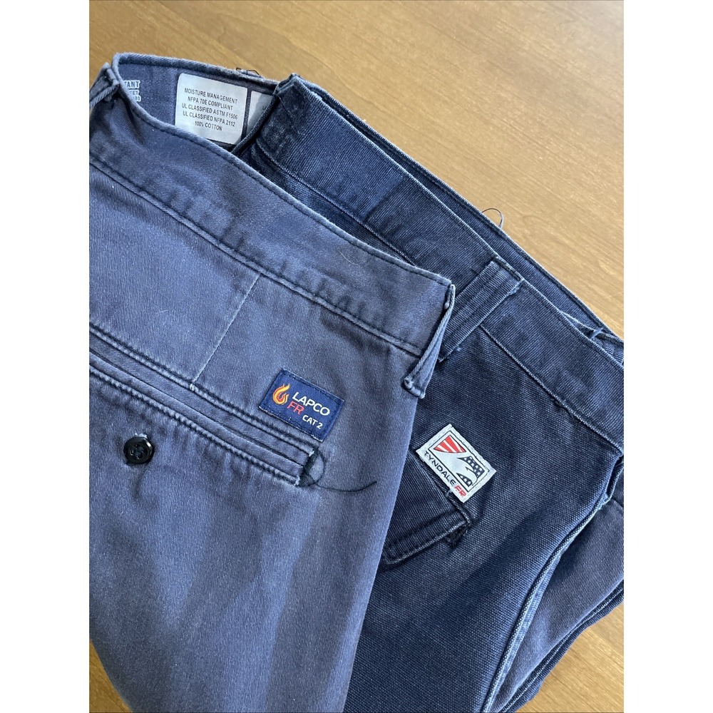 Tyndale FR Cargo Canvas Pants 42x32 Mixed Lot Of Two Lapco FR